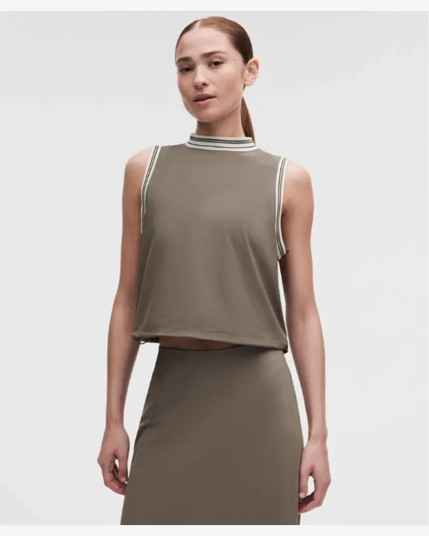 Lululemon Top Breezily Con Dobladillo Ajustable Borde Mujer