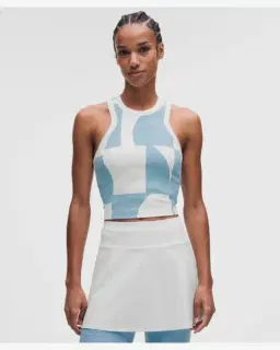 Lululemon Camiseta de Tenis de Cuello Alto Espalda Nadadora Acabados Mujer – 1/5