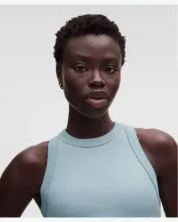 Lululemon Camiseta Sin Mangas de Algodón Grueso Acanalado Mujer – 4/5