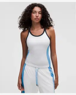 Lululemon Camiseta sin mangas Swiftly Tech 2 Con escote amplio Espalda nadadora Largo a la cintura Colourblock Mujer – 1/5