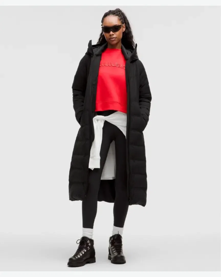 Lululemon Abrigo Largo Sleet Street De Plumas 600 Cuin Stretchseal Mujer