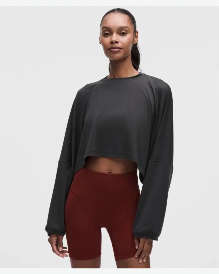 Lululemon Easyset Camisa de Manga Larga Recortada de Ajuste Relajado Mujer