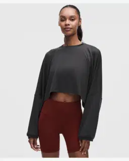 Lululemon Easyset Camisa de Manga Larga Recortada de Ajuste Relajado Mujer – 1/5