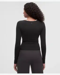 Lululemon Top De Manga Larga Con Escote Amplio Wundermost En Ultra-Soft Nulu Mujer – 3/5
