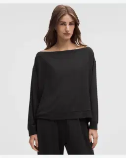 Lululemon Haut Becalm Oversize De Manga Larga Cuello Barco Mujer – 1/5