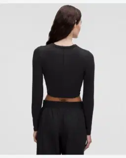 Lululemon Top Corto De Manga Larga Hold Tight Con Dobladillo Recto Mujer – 3/5