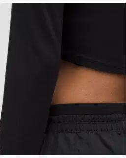 Lululemon Top Corto De Manga Larga Hold Tight Con Dobladillo Recto Mujer – 5/5