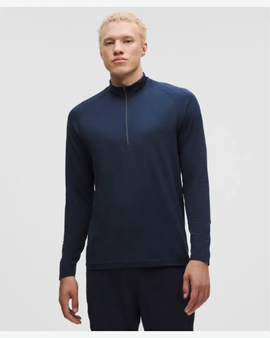 Lululemon Camiseta Media con Cremallera Metal Vent Tech Hombre