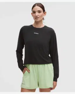 Lululemon Camiseta de Entrenamiento de Manga Larga en Jersey Wordmark Mujer – 1/5