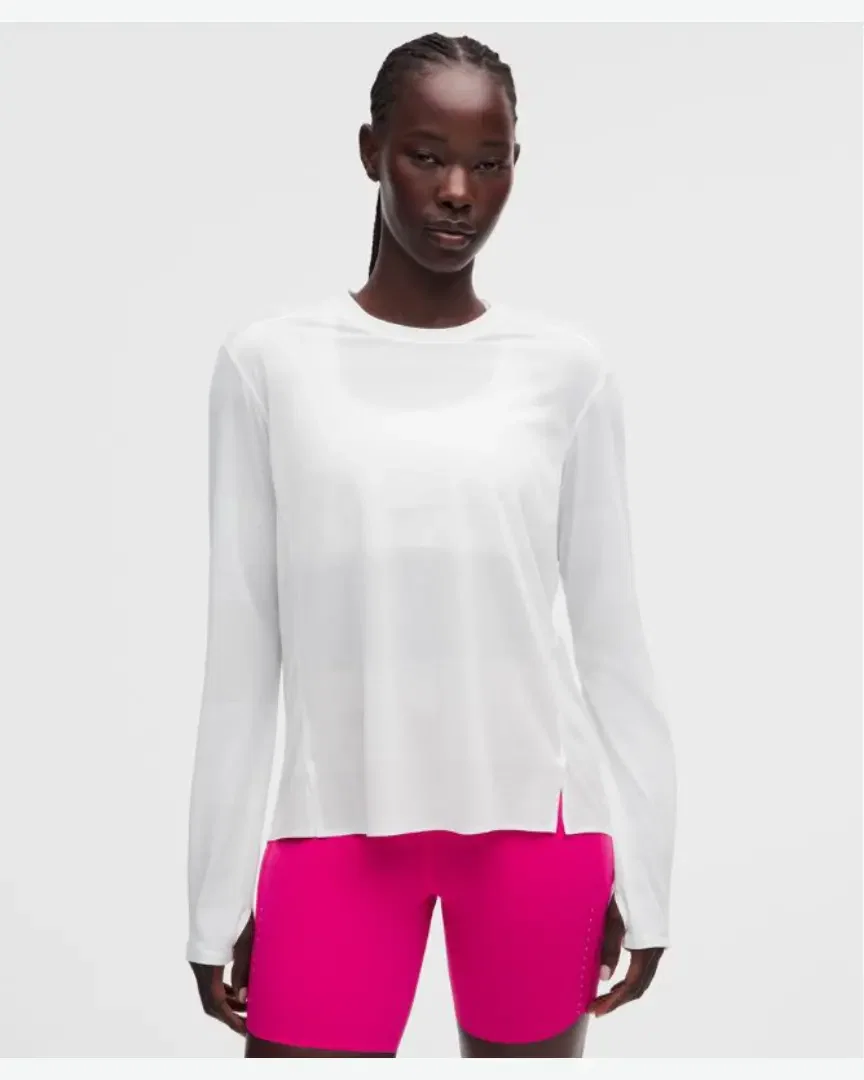 Lululemon Top Fast And Free De Manga Larga Con Bandas Perforadas W