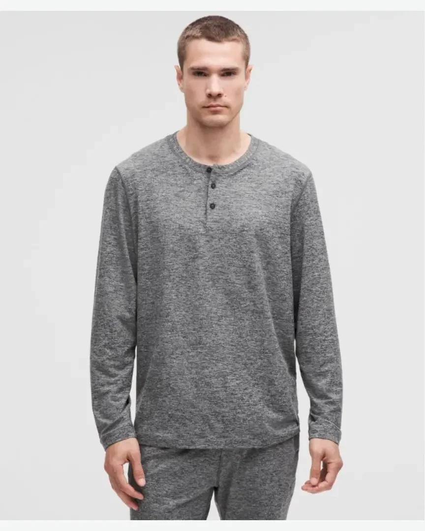 Lululemon Camiseta Henley de Manga Larga Soft Jersey Hombre