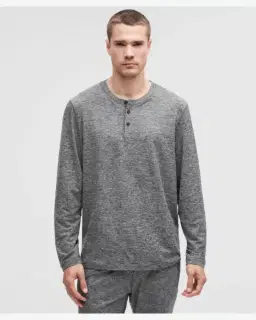 Lululemon Camiseta Henley de Manga Larga Soft Jersey Hombre – 1/5