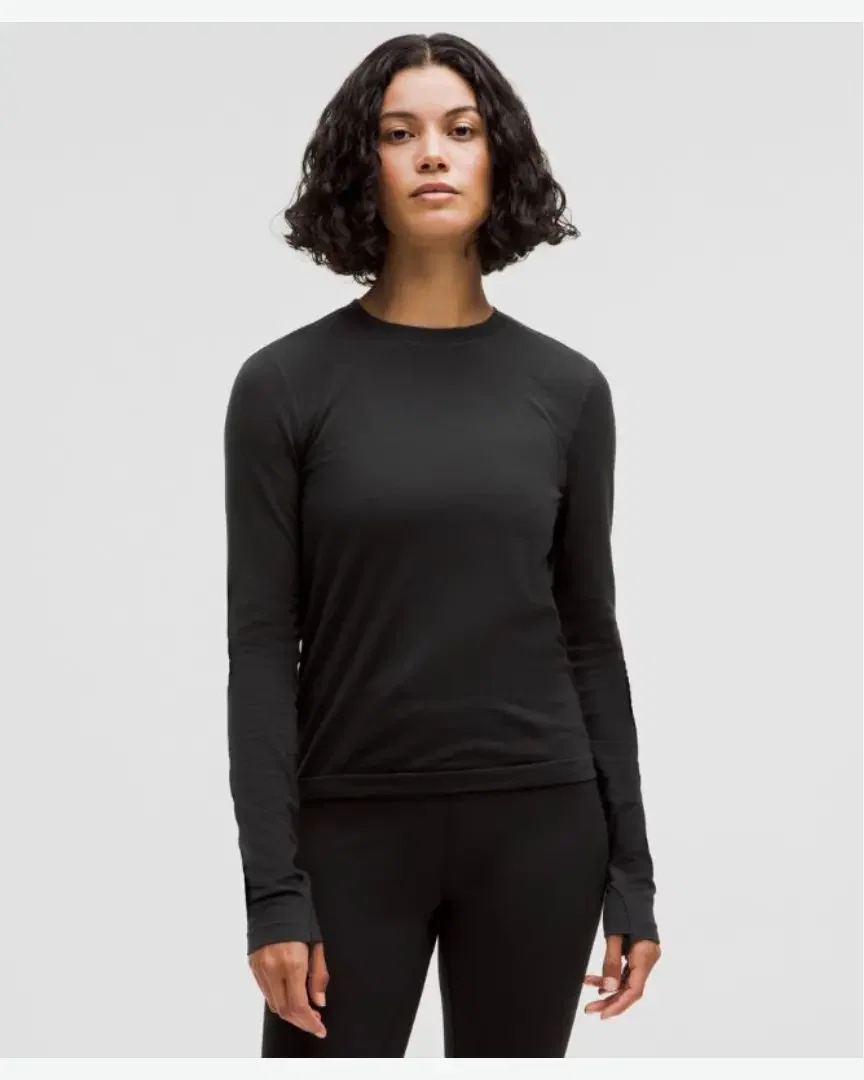 Lululemon Camiseta de Manga Larga Swiftly de Lana Longitud Cadera Mujer