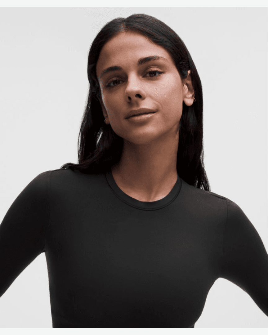 Lululemon Camiseta de Manga Larga Wundermost de Cuello Redondo en Ultra-Soft Nulu W - LW3HPRS_0001 (3) au meilleur prix !