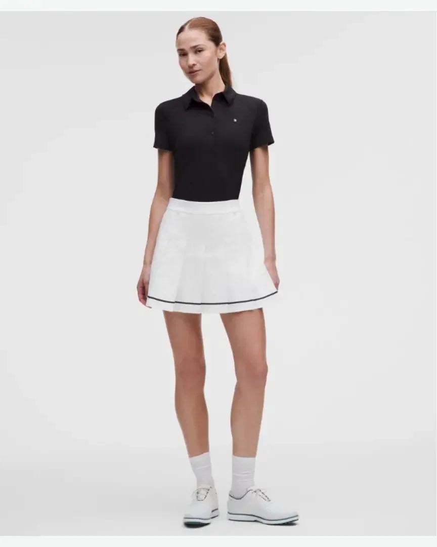 Lululemon Falda de Golf Trapezoidal de Cintura Alta con Pliegues Huecos Mujer