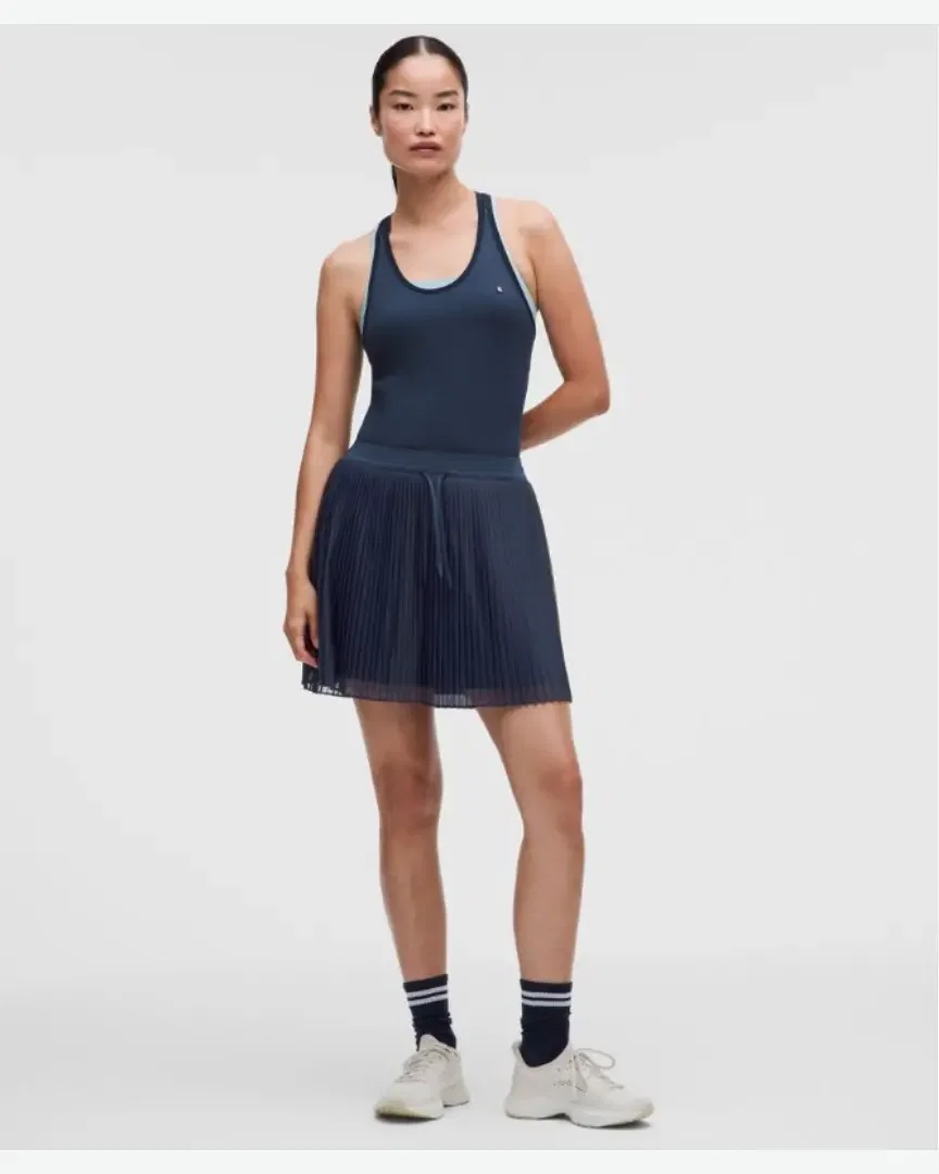 Lululemon Falda de Tenis Ace Advantage Plisada de Cintura Alta Larga W