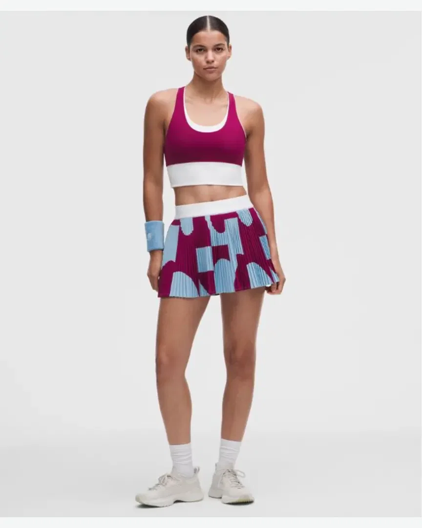 Lululemon Falda De Tenis Plisada Repleat Cintura Alta Detalles Contrastados Mujer