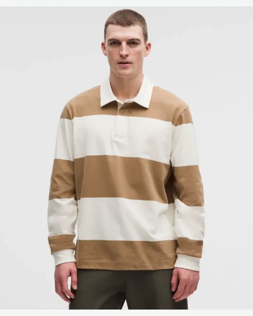 Lululemon Camiseta de Rugby de Manga Larga de Algodón Hombre