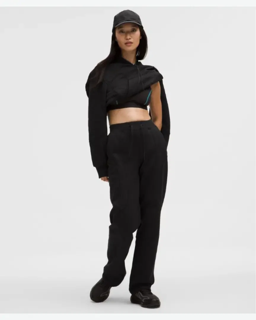 Lululemon Pantalón Recto Talle Medio-Alto En Felpa Colección Slnsh W