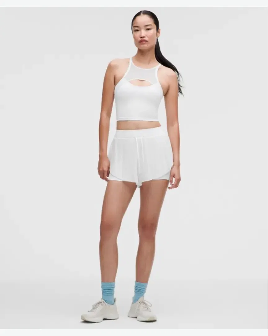 Lululemon Short de Tenis Plissé Ace Advantage Talle Alta 5 Cm W