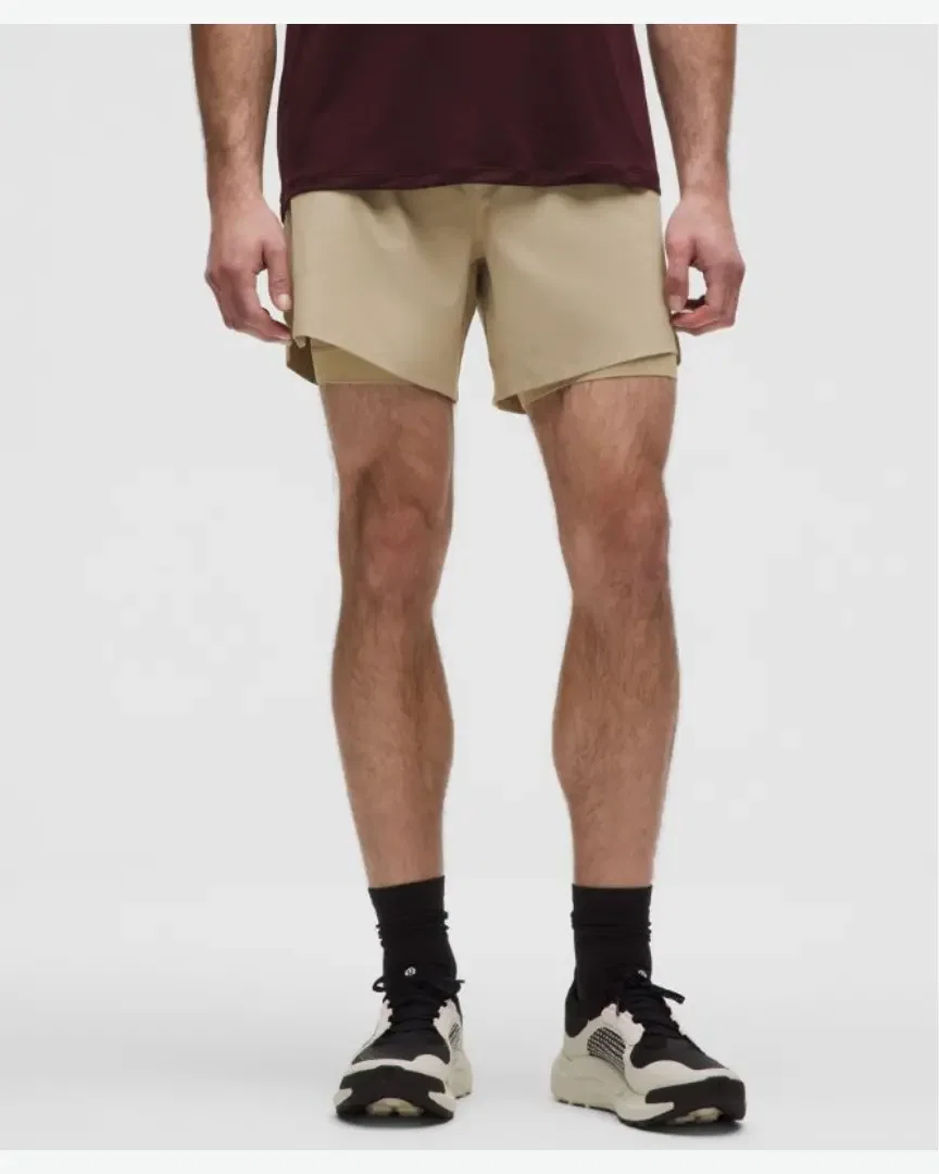 Lululemon Short de Trail con Hombreúltiples Bolsillos de 15 cm Hombre
