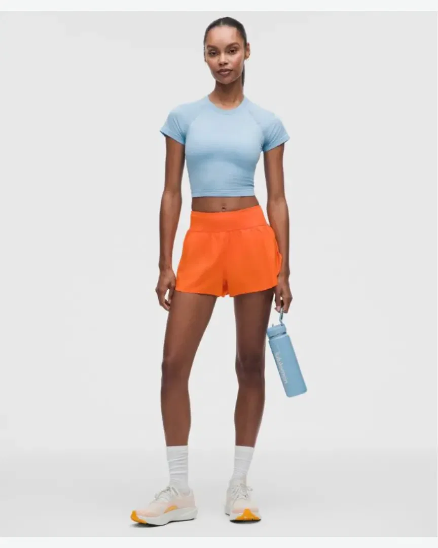 Lululemon Short Fendu Fast And Free Taillei-Haute Nuevo Diseño 8 Cm W