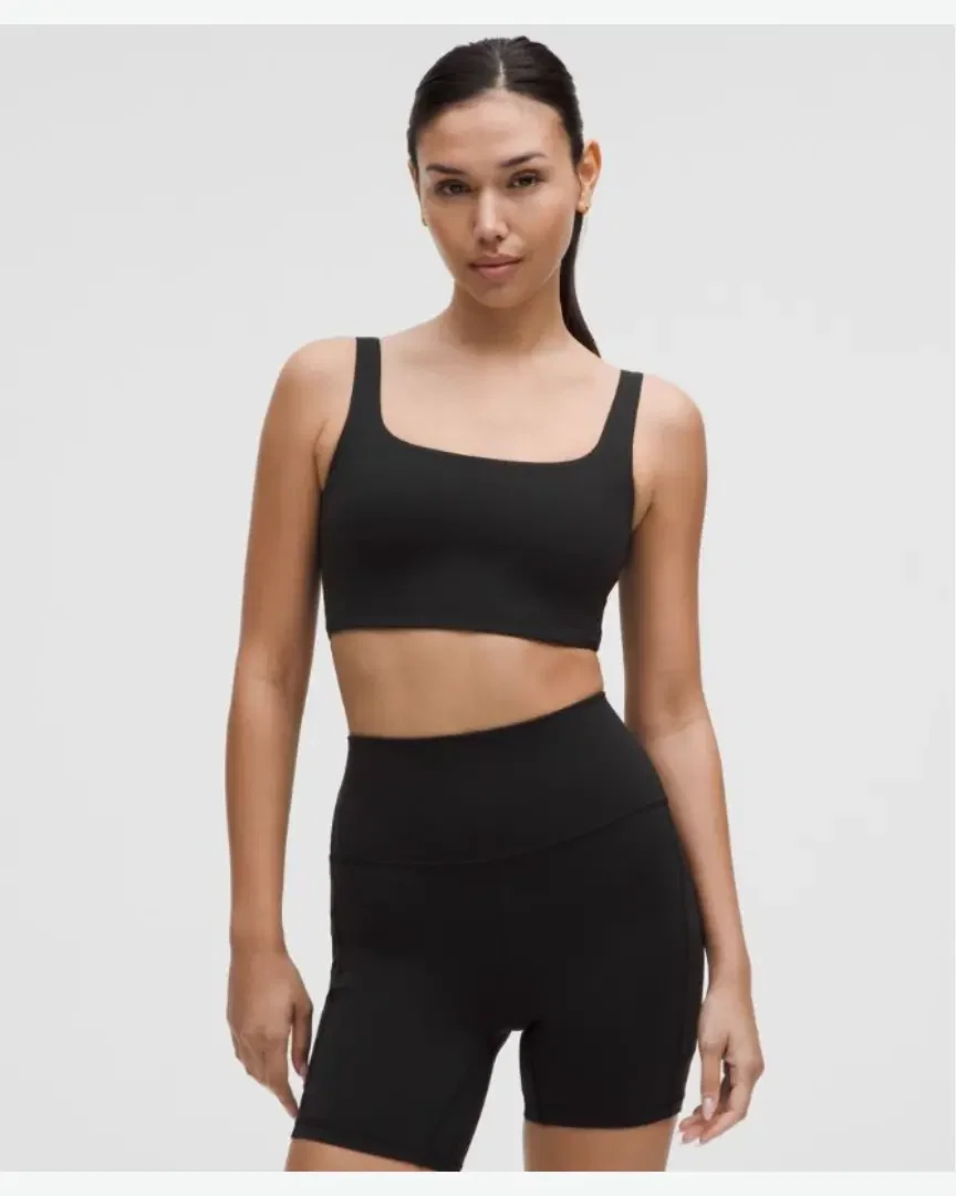 Lululemon Sujetador Bend This Con Escote Cuadrado Soporte Ligero, Copas A-C Mujer