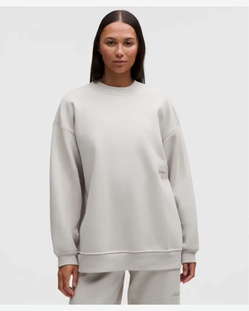 Lululemon Sudadera Big Cozy Ultra Oversize Con Cuello Redondo Logo Mujer