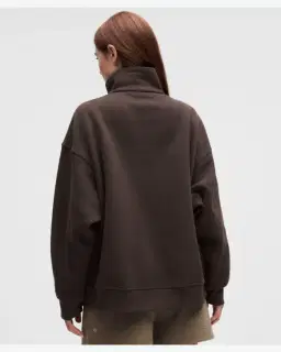 Lululemon Sudadera Steady State Oversize Demi-Zip Con Cuello Alto En Superloft Mujer – 3/5