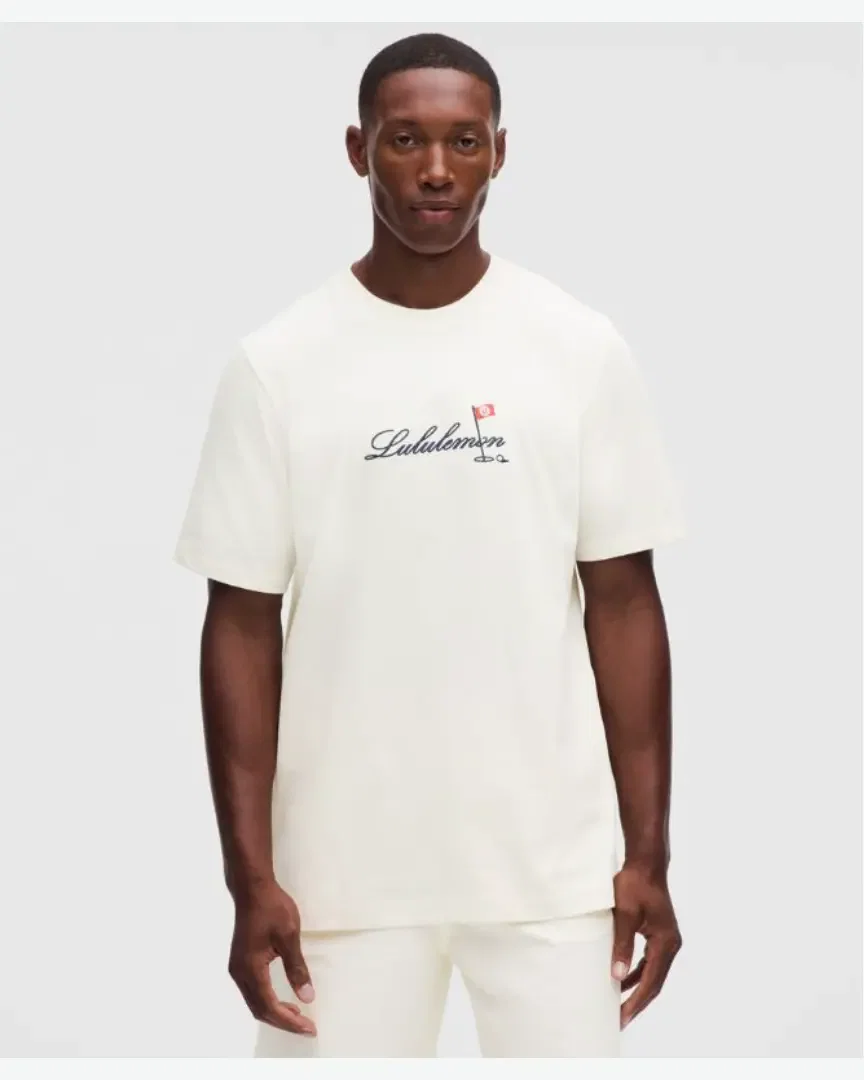 Camiseta Lululemon Corte Clásico De Algodón Grueso Golf Flag Hombre