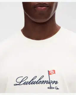 Camiseta Lululemon Corte Clásico De Algodón Grueso Golf Flag Hombre – 5/5