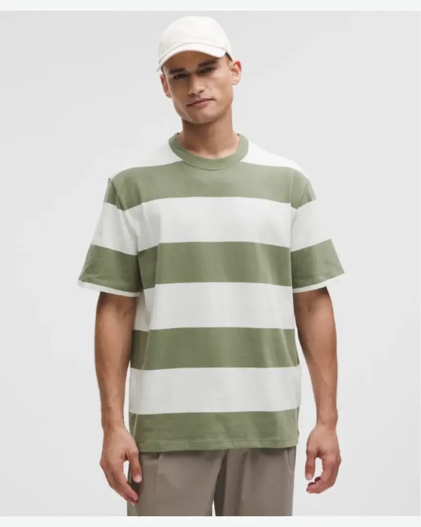 Lululemon Camiseta De Jersey Grueso Rayas Hombre