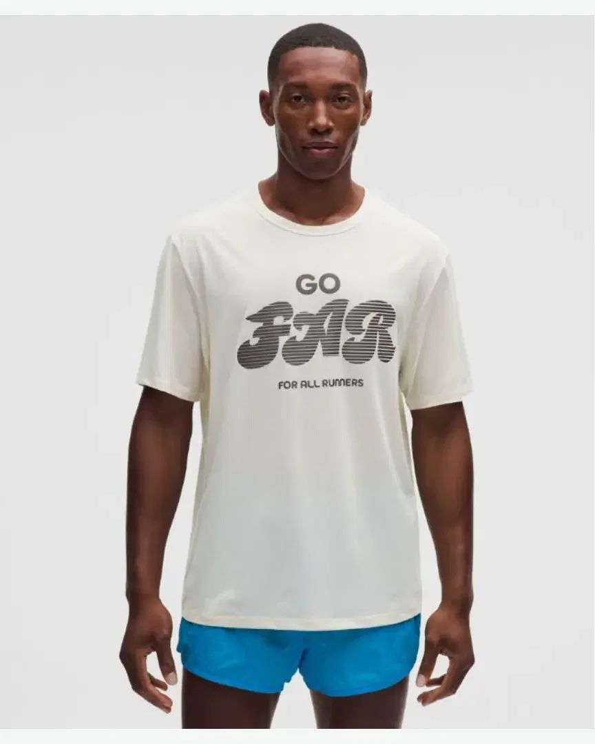 Lululemon Camiseta Mile Maker En Malla Run Graphic Hombre