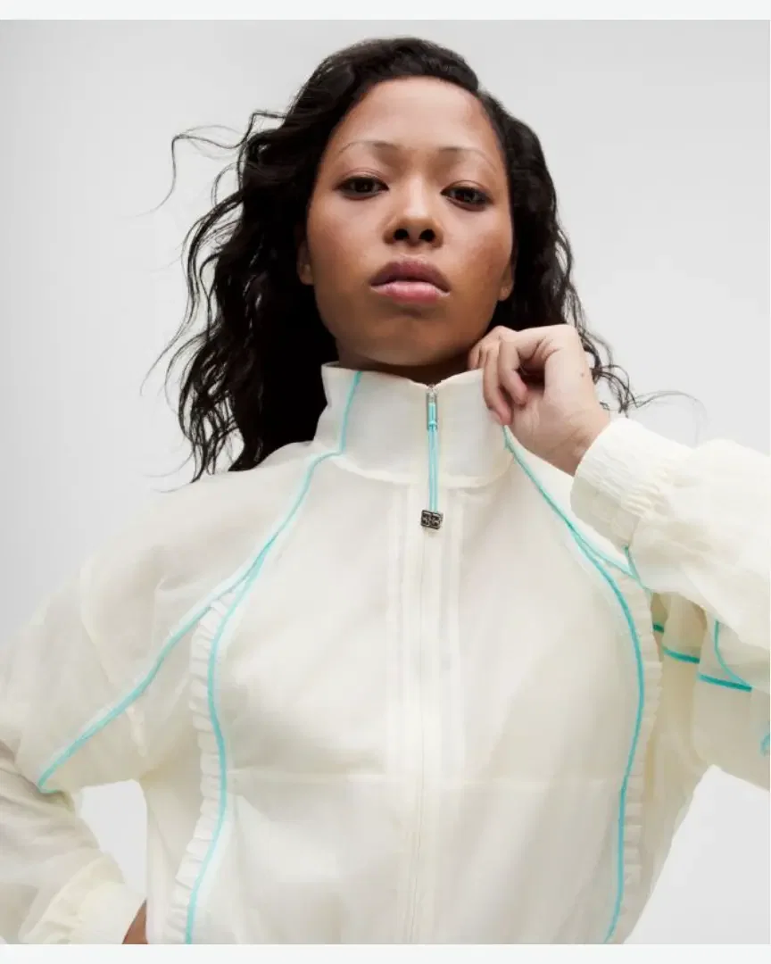 Lululemon Chaqueta Ganni X Texturada Con Volantes Mujer