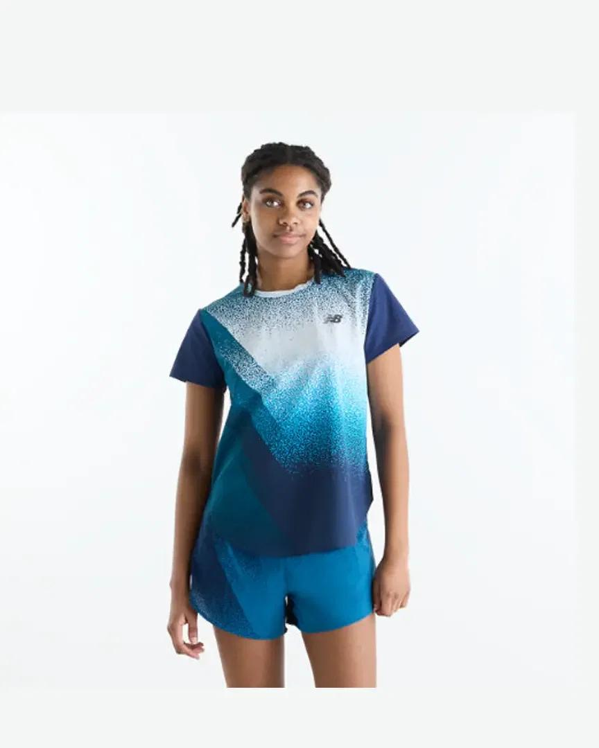 New Balance Race Day Ultra Light Printed T-Shirt Mujer