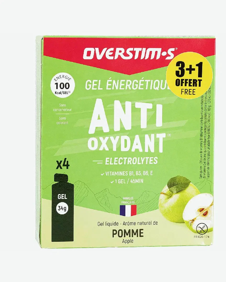 Overstims Estuche Gel Líquido Antioxidante 3+1