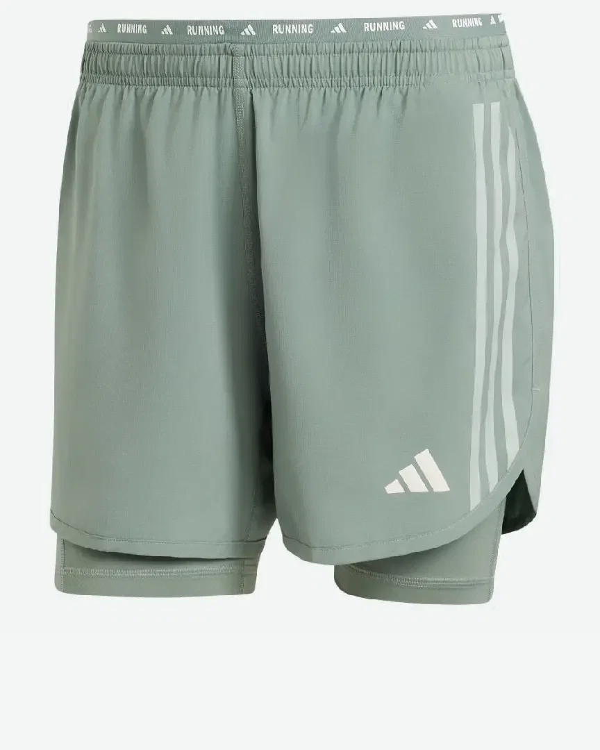 Pantalón corto 2 en 1 Own Adidas The Run 3 Stripes M