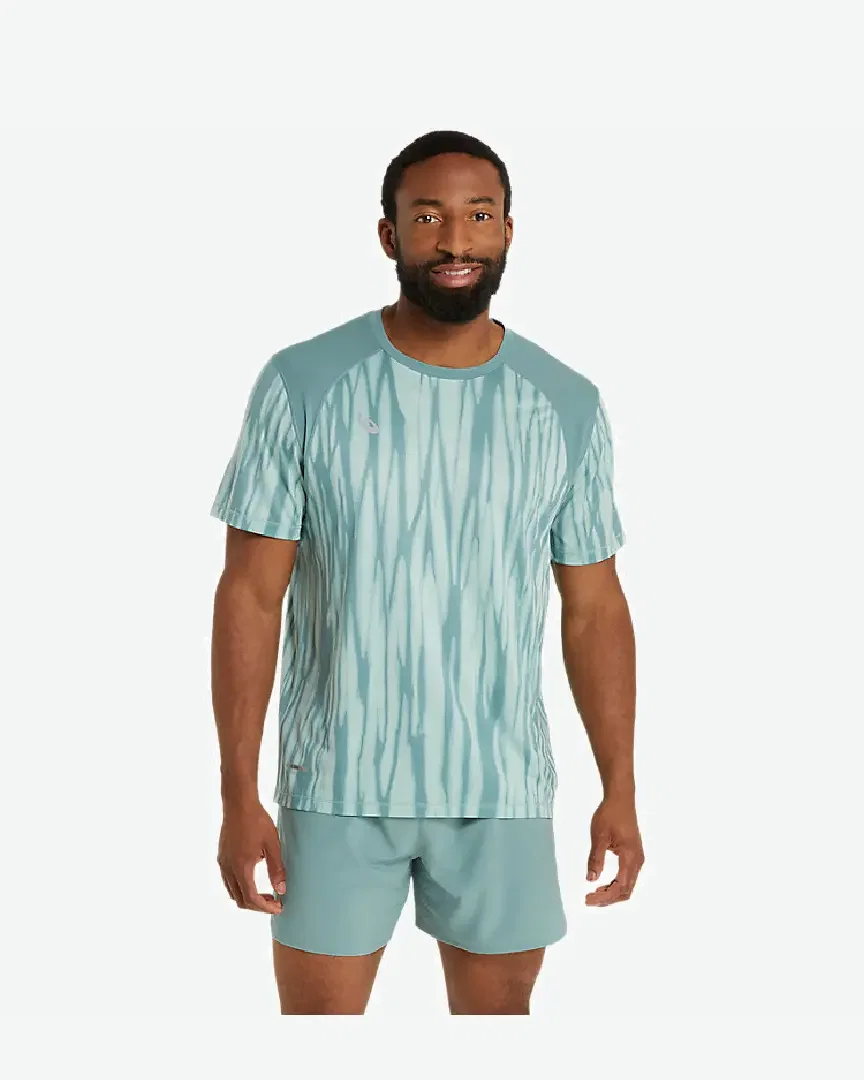 Camiseta de manga corta con estampado integral de carreteras Hombre