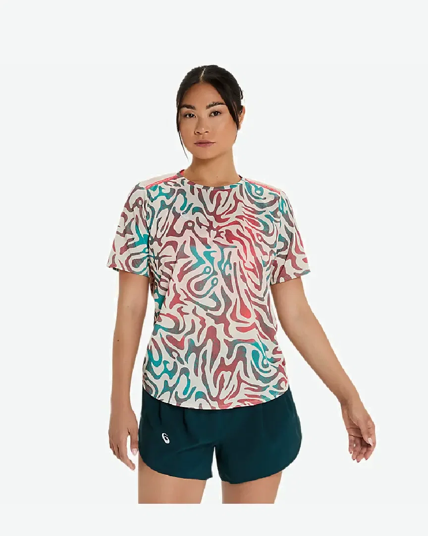 Camiseta de mujer con estampado integral de carretera