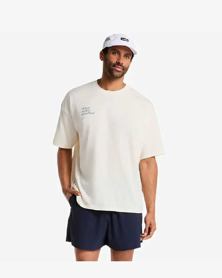 Camiseta gráfica relajada Runner Message Hombre