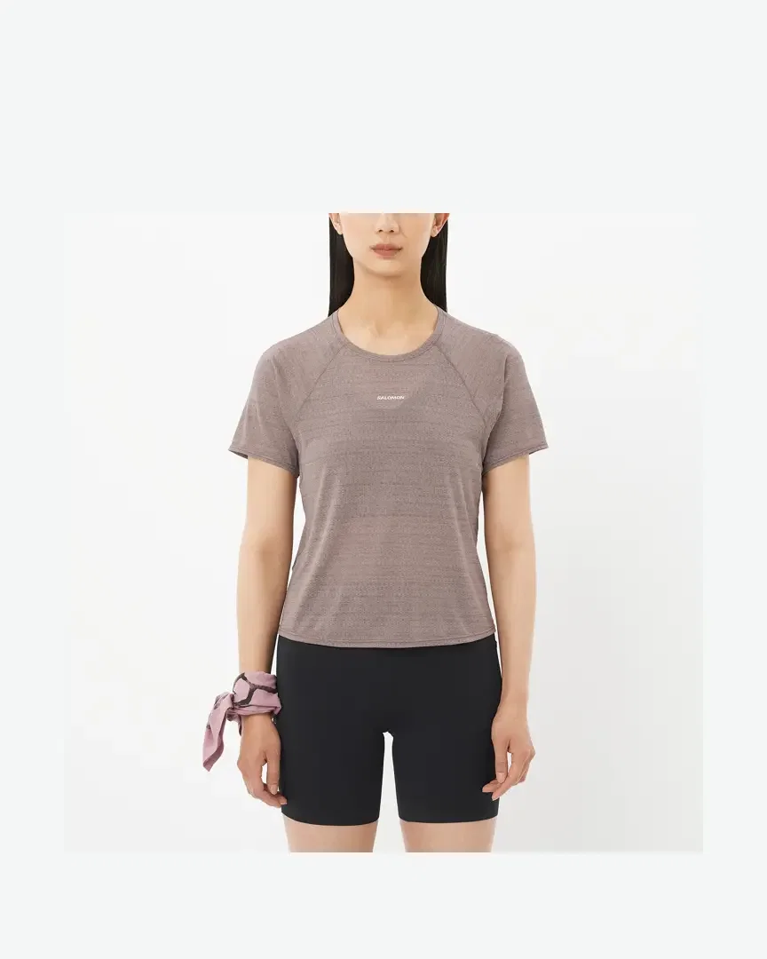 Salomon Shakeout Air Crop Ss Tee Mujer