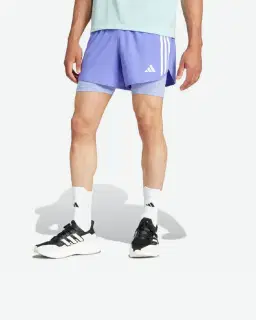 Pantalones cortos Adidas 2-en-1 Own The Run 3 Rayas Hombre – 1/4