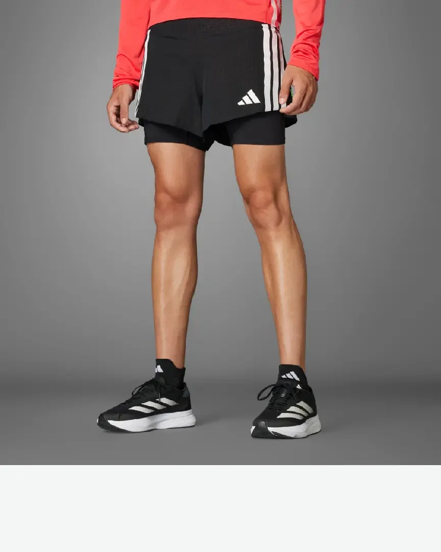Short Adidas Poche Gel 2 En 1 Adizero Running Hombre