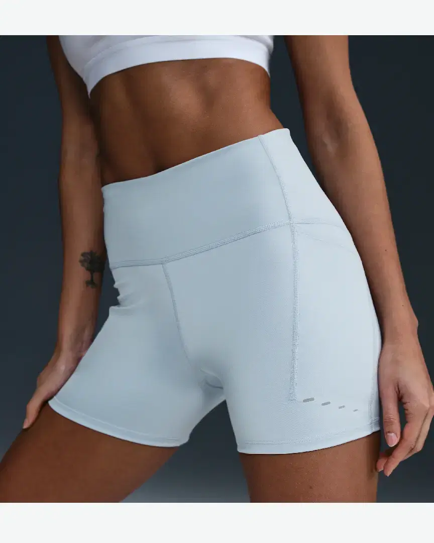 Pantalón corto ajustado de cintura alta con bolsillos 10 cm Nike Swift W - HJ2258-440 (1) au meilleur prix !