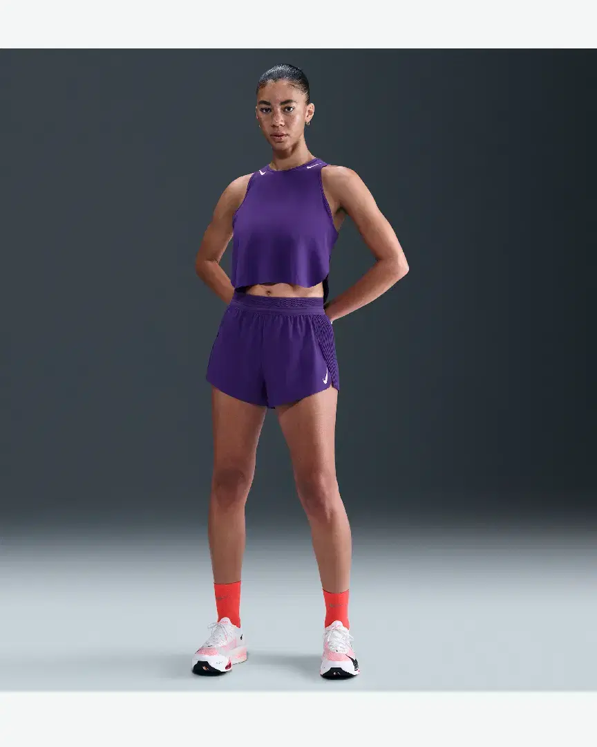 Pantalón Corto de Cintura Media con Pantalones Cortos Integrados Dri-Fit Adv Nike Aeroswift 8 Cm W - Women (3) au meilleur prix !