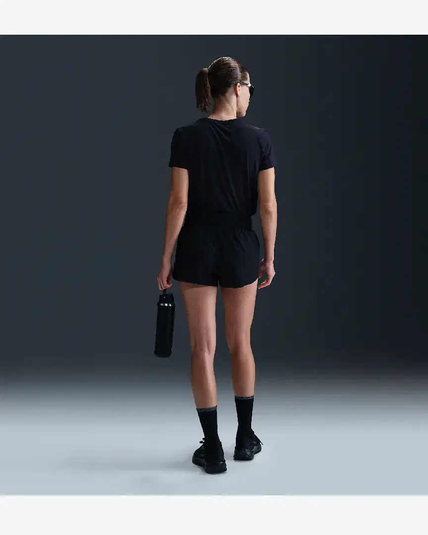 Pantalón Corto de Cintura Media con Short Interior Integrado Dri-Fit Nike One W - HJ2195-010 (3) au meilleur prix !