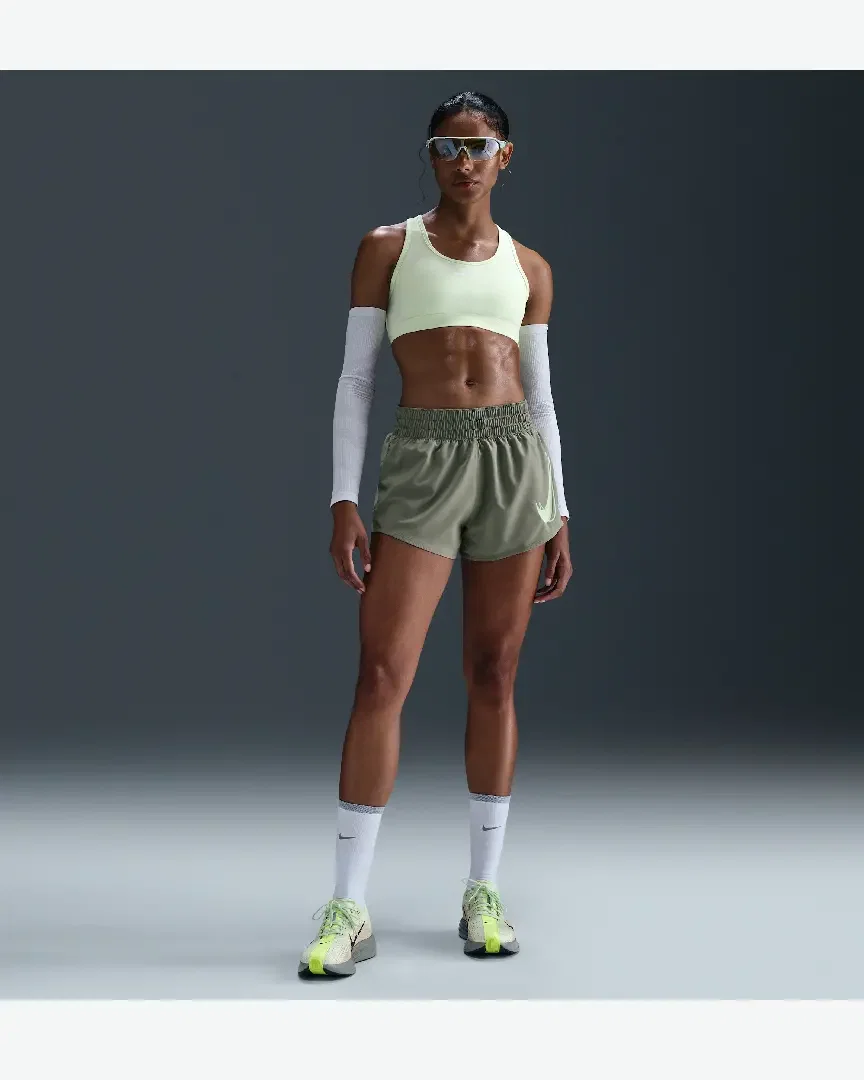 Pantalón Corto de Cintura Media con Short Interior Integrado Dri-Fit Nike One Mujer