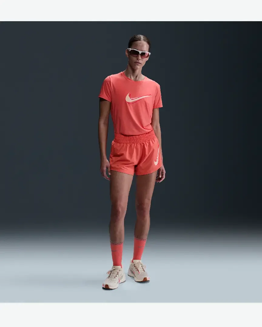 Pantalón Corto de Cintura Media con Short Interior Integrado Dri-Fit Nike One Mujer