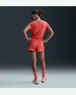 Pantalón Corto de Cintura Media con Short Interior Integrado Dri-Fit Nike One Mujer – 4/4