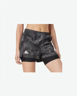 Pantalones cortos Adidas Own The Run Spray Dye 2 en 1 Mujer – 1/4